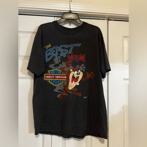 Vintage 1993 Harley Davidson x Taz "The Beast Within" Graphic T Shirt
